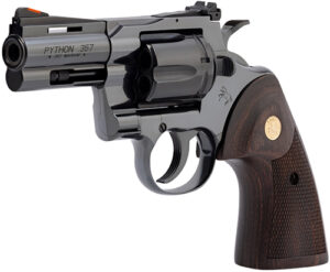 Python 357 Magnum revolver with wooden grip
