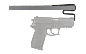 Handgun with extended barrel attachment