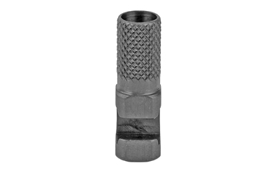 Knurled metal connector with hex base