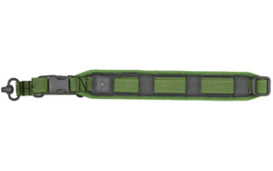 Green tactical dog collar with metal clip