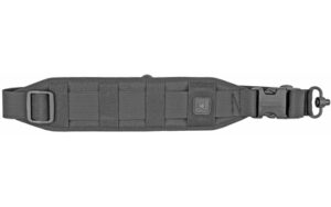 Gray tactical belt with buckle and D-ring