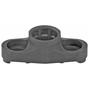 Black industrial metal bracket with three holes