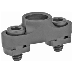 Industrial gray pipe clamp with screws