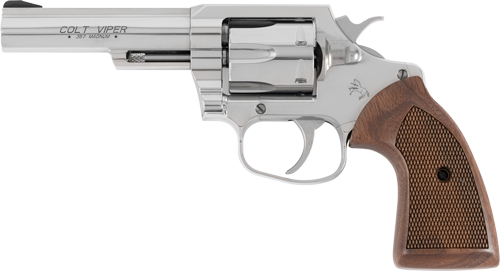 COLT VIPER 357MAG 4.25" 6RD - STAINLESS WALNUT GRIPS