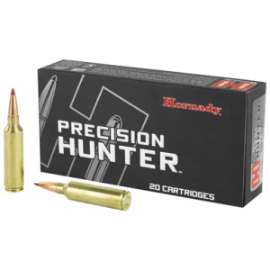 Hornady Precision Hunter ammunition box and cartridges