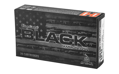Hornady Black ammunition box with 20 cartridges