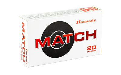 Hornady Match ammunition box with 20 cartridges
