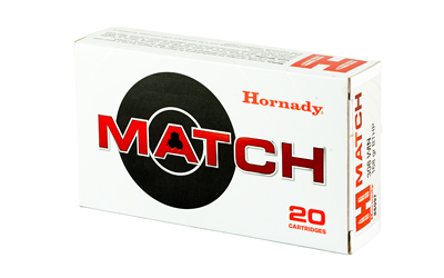 Hornady Match ammunition box with target design