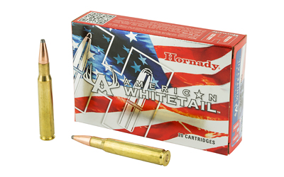 Hornady American Whitetail ammunition box and cartridges.