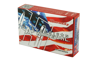 Hornady American Whitetail ammunition box, 20 cartridges.