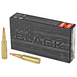 Hornady BLACK ammunition box with cartridges.