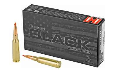 Hornady BLACK ammunition box with cartridges.