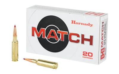 Hornady Match ammunition box and cartridges