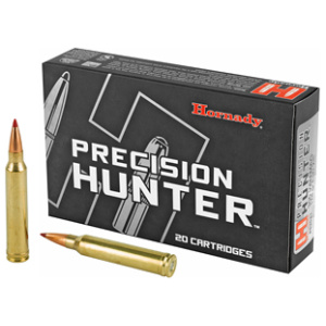 Hornady Precision Hunter ammunition box and cartridges