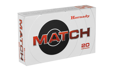 Hornady Match ammunition box with 20 cartridges