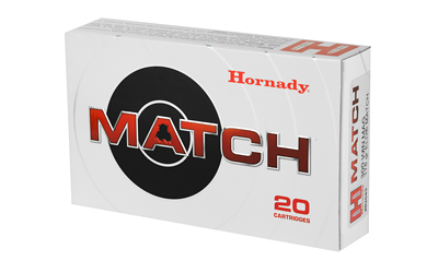 Hornady Match ammunition box with 20 cartridges