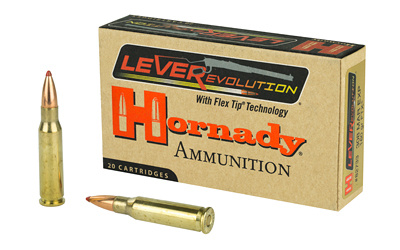 Hornady LEVERevolution ammunition box and cartridges