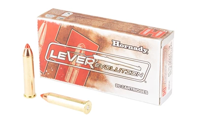 Hornady LEVERevolution ammunition box with two cartridges