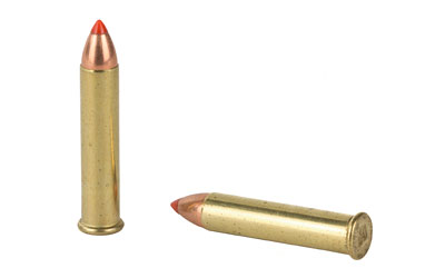 Two rifle bullets, upright and lying down