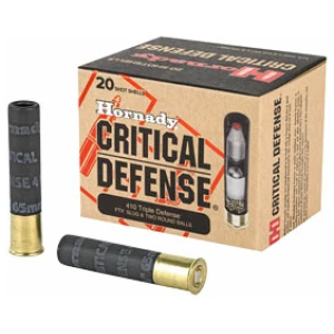 Box and shells of Hornady Critical Defense ammunition.