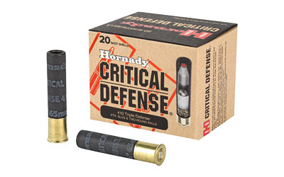 Box and shells of Hornady Critical Defense ammunition.