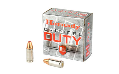 Hornady Critical Duty ammunition box and cartridges
