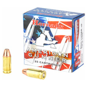 HORNADY AMERICAN GUNNER 9MM - LUGER +P 124GR XTP 25RD 10BX/C