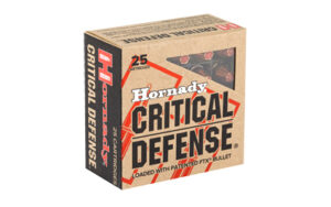 Hornady Critical Defense ammunition box, 25 cartridges