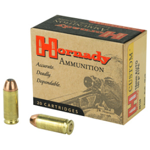 Hornady Custom Handgun Ammunition 10mm 180 gr XTP 1275 fps 20/ct
