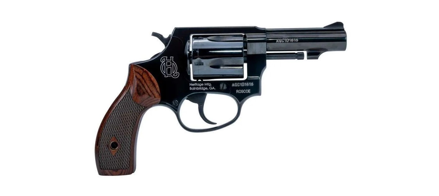 Heritage Roscoe Handgun .38 Special 5rd Capacity 3" Barrel Black with Wood Grips