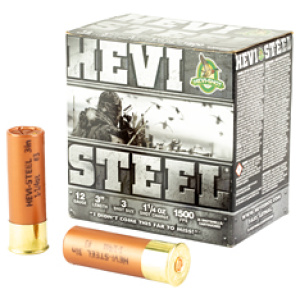 HEVI STEEL 12GA 3" #3 25/250