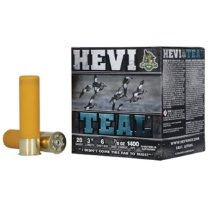 HEVI-SHOT HEVI-Teal Shotshells 20 ga 3" 7/8oz 1500 fps #6 25/ct