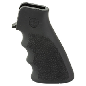 Black ergonomic pistol grip with textured surface.