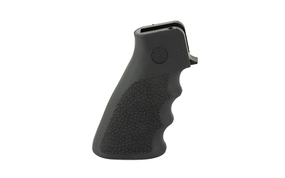Black ergonomic rubber pistol grip for firearms