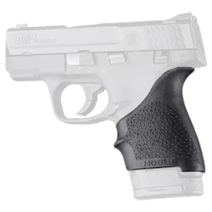 Pistol grip enhancement for improved firearm handling.