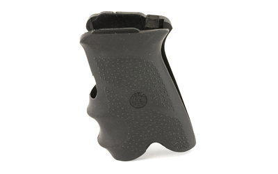 Black rubber grip for firearms