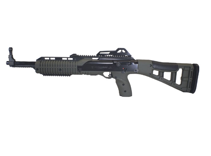 Modern tactical rifle isolated on white background