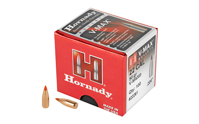 Hornady V-MAX .22 caliber bullet box