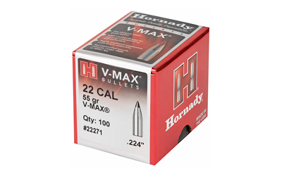 Hornady V-MAX 22 Caliber bullets box
