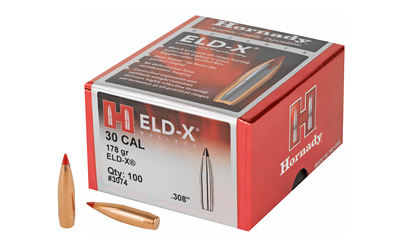 Hornady ELD-X Bullets with Heat Shield Tip .30 cal .308" 178 gr 100/Box