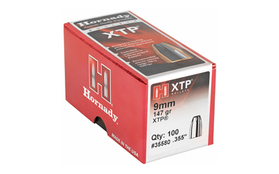Hornady 9mm 147gr XTP ammunition box