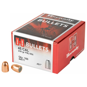 Hornady .45 cal bullets in red box