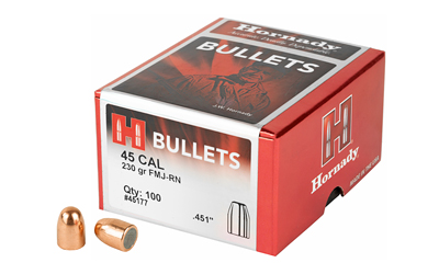 Hornady .45 cal bullets in red box