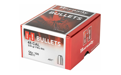 Hornady .45 Caliber FMJ-RN bullets box