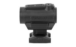 Black compact red dot sight optic