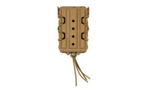 Tan tactical MOLLE pouch with drawstring