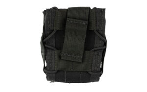 Black tactical MOLLE pouch with elastic sides