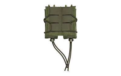 Olive green tactical MOLLE pouch with straps