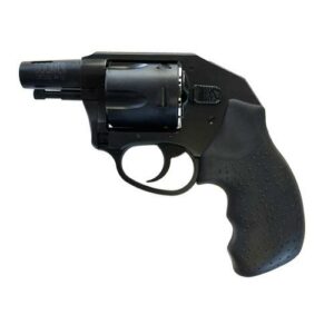 Black revolver with textured grip and trigger guard.