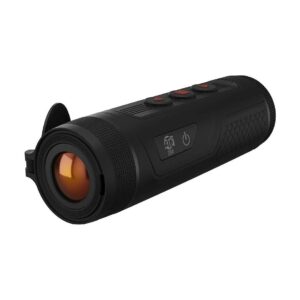 Handheld thermal monocular with orange objective lens